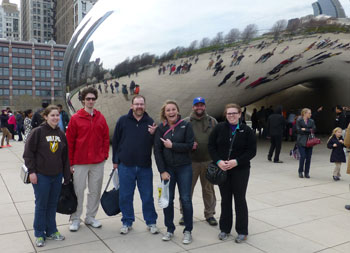At "The Bean" in Chicago on an urban geography field trip. 